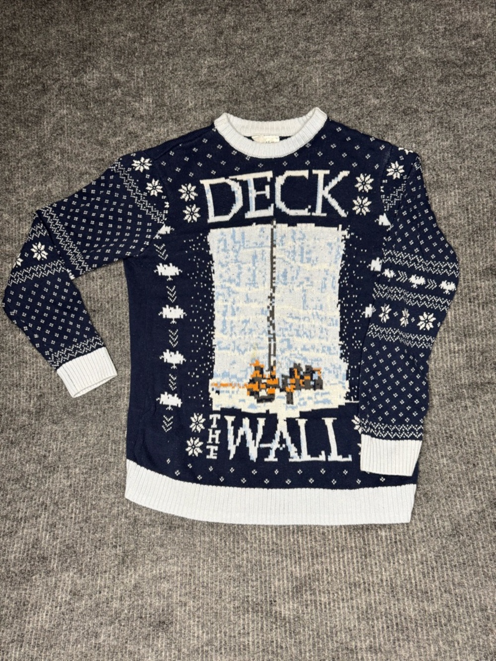 HBO Game Of Thrones Christmas Sweater Deck The Wall Mens Size L